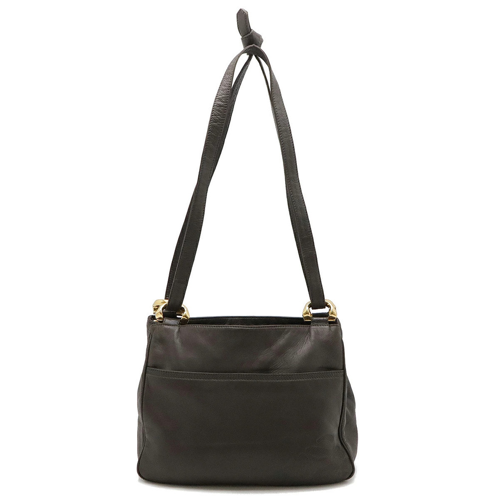 Loewe Anagram Crossbody Bag Tote Nappa Leather Dark Khaki Green Gray